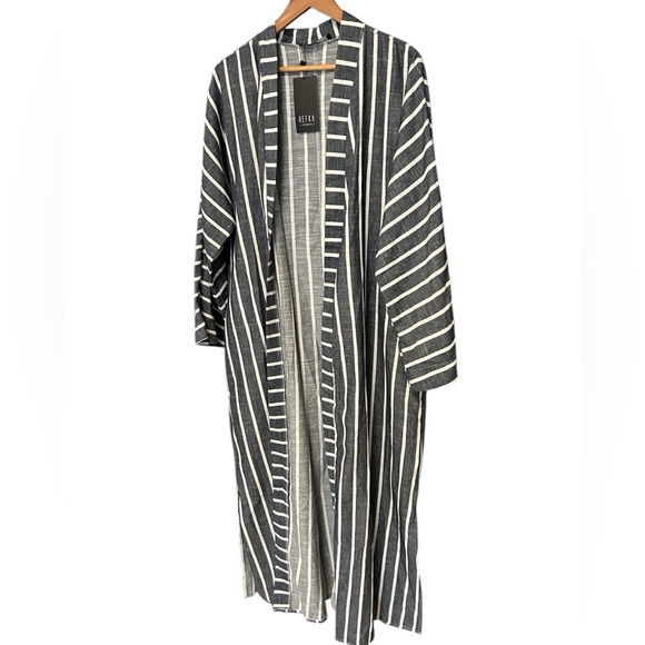 Refka Casual M-L NWT long kimono style cardigan (one size) wide arms, extra long - Picture 1 of 13